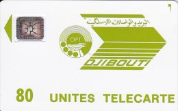 Djibouti, DJI-08, 80 Units, Second Issue, Yellow Green Logo, Frame Around Chip SC4, Ø6, 2 Scans, - Gibuti