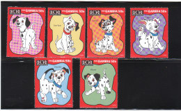 GAMBIA DALMATIANS - DALMATI DISNEY - INTEGRI - Gambia (1965-...)