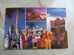 Disney Mickey - Minnie - Pluto - Winnie - Tiger - Hollywood Tower - DisneyWorld     D109260 - Disneyworld