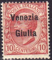 1918 Venezia Giulia - F.lli Italiani Del 1901-18 Soprastampati ´Venezia Giulia´ 10 C - Venezia Giulia