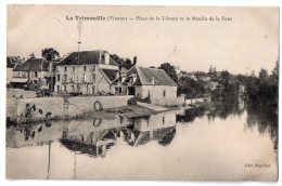 La Trimouille, Place De La Liberté Et Le Moulin Dela Font, 1909, éd. Rigollet - La Trimouille