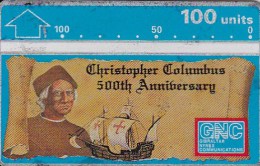 Gibraltar, GIB-17, Christopher Columbus, 100u. Ship, 2 Scans.  Please Read - Gibilterra