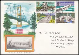 Great Britain 1968, FDC Cover "Bridges" W./ Postmark London - 1952-1971 Em. Prédécimales