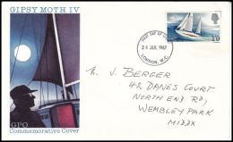 Great Britain 1967, FDC Cover " Circumnavigation Of Francis Chichester" W./ Postmark London - 1952-1971 Pre-Decimal Issues
