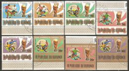 Burundi 1974 Mi# 1058-1065 A Used - World Soccer Championship, Munich - Usados