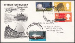 Great Britain 1966, FDC Cover " British Technology" W./ Postmark London And With Phosphor Stripe Print - 1952-1971 Pre-Decimal Issues