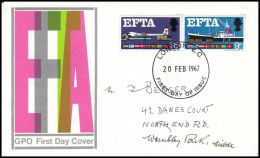 Great Britain 1967, FDC Cover "EFTA" W./ Postmark London - 1952-1971 Pre-Decimal Issues