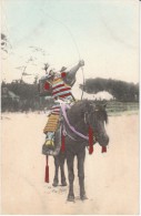 Japanese Soldier With Bow & Arrow On Horseback, Archery, Fashion, C1910s Vintage Postcard - Tir à L'Arc