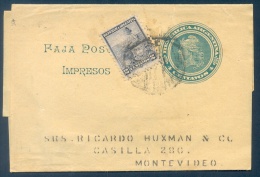 ARGENTINA TO URUGUAY WRAPPER + STAMP - Postal Stationery