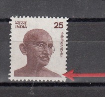 INDIA, 1978, Definitive, Gandhi 25p Small Die II, Pointed  Shoulder,See Description For Details, MNH, (**) - Nuovi