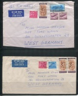 India 1971 (2) Covers Send To USa Pair++ - Covers & Documents