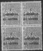 1919 Emissioni Generali - F.lli D´Italia Del 1901-18 Soprastampati In Centesimi Di Corona 1c - Other & Unclassified