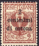 1919 Emissioni Generali - F.lli D´Italia Del 1901-18 Soprastampati In Centesimi Di Corona 2 C - Altri & Non Classificati