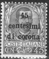 1919 Emissioni Generali - F.lli D´Italia Del 1901-18 Soprastampati In Centesimi Di Corona 45 C - Altri & Non Classificati