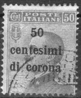 1919 Emissioni Generali - F.lli D´Italia Del 1901-18 Soprastampati In Centesimi Di Corona 50 C - Altri & Non Classificati