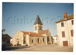 Villars-les-Dombes (01): Photo Projet CP GF L'église Vue Du Croisement En 1991 RARE. - Villars-les-Dombes