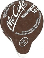 McDONALD´S * McCAFE MISPRINT COFFEE CREAM SUGAR PRINTED IN SLOVAKIA MILK TOP MILK LID * Mc Tejszin 2012 Hibas * Hungary - Milchdeckel - Kaffeerahmdeckel