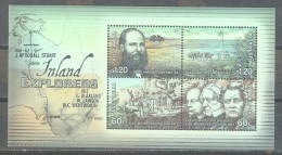 AUSTRALIA - INLAND EXPLORERS - MNH SOUVENIR SHEET - Mint Stamps