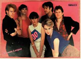 Kleines Musik-Poster  -  Band Human League  -  Rückseite : Sternzeichen Zwillinge  -  Von Pop Rocky Ca. 1982 - Posters