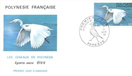 (405) French Polynesia FDC Cover - Premier Jour Polynésie - 1982 - Bird - FDC