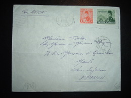 LETTRE PAR AVION POUR LA FRANCE TP 30M + 2M OBL.MEC. 31 JAN 1951 CAIRO + CACHET SPECIAL - Covers & Documents