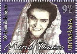 Romania 2013 / Maria Tanase - Unused Stamps