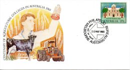 AUSTRALIE. Entier Postal Avec Oblitération 1er Jour De 1983. Agriculture/Tracteur/Vache. - Vaches