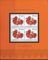 MD0784 Azerbaidzhan 2012 Year Of The Dragon Sheet 4v MNH - Azerbaïjan