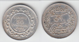 ****  TUNISIE - TUNISIA - 50 CENTIMES 1916 A - SILVER - ARGENT **** EN ACHAT IMMEDIAT !!! - Tunesien