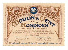 Etiquette De Vin - Moulin à Vent Des Hospices - Bourgogne