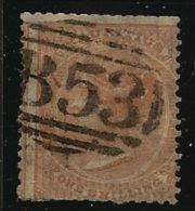 MAURITIUS 1860 1/- Buff QV SG 52 U LX14 - Mauricio (...-1967)