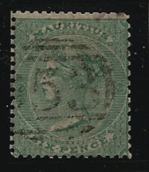 MAURITIUS 1860 6d Green QV SG 49 U LX13 - Mauritius (...-1967)