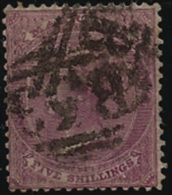 MAURITIUS 1863 5/- Rosy Mauve QV SG 71 U LX31 - Mauricio (...-1967)