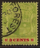 MAURITIUS 1904 3c Coat Of Arms SG 166 U MQ157 - Mauritius (...-1967)
