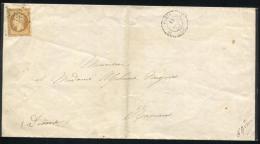 FRANCE - N° 9 / LETTRE FAIRE-PART DE DECES OBL. ETOILE MUETTE DE PARIS LE 15/12/1853, POUR ROMANS - TB - 1852 Louis-Napoleon