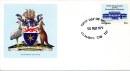 AUSTRALIE. Entier Postal Avec Oblitération 1er Jour De 1979. Armoiries D´Hobart/Kangourou. - Briefe U. Dokumente