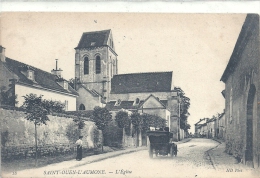 ILE DE FRANCE - 95 - VAL D'OISE - SAINT OUEN L'AUMONE - L'église - Petite Animation Avec Voiture - Saint-Ouen-l'Aumône