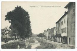 CPA -MONTLUEL -COURS CONDE ET LA SEREINE -Ain (01) -Ecrite -Animée -Edit. Branchu Rec. Bural - Montluel