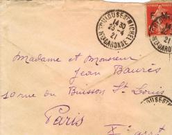 Lettre De Toulouse Pour Paris Avec Timbre FM N°YT  5 - Sellos De Franquicias Militares