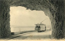 CPA 06 ROUTE DE NICE A MONACO TUNNEL DU CAP ROUX - Stadsverkeer - Auto, Bus En Tram