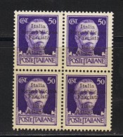FRANCE Base Navale Italienne De Bordeaux N° 6 ** Bloc De 4 Signé A.Brun - War Stamps