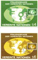 ONU VIENNE. N°9-10 Sur 2 Cartes Maximum (Maximum Cards) De 1980. Décennie Pour La Femme. - Cartes-maximum