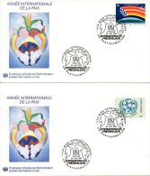 ONU VIENNE. N°62-3 Sur 2 Enveloppes 1er Jour(FDC´s) De 1986. Paix. - FDC