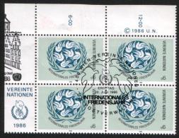 UN Wien - Mi-Nr 63 Viererblock Gestempelt / Bloc Of Four  Used (n489) - Used Stamps