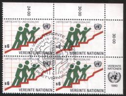 UN Wien - Mi-Nr 15 Viererblock Gestempelt / Bloc Of Four  Used (n490) - Used Stamps