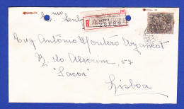 ENVELOPPE -- RECOMMANDÉ- LISBOA . 27.6.54  -  2 SCANS - Lettres & Documents