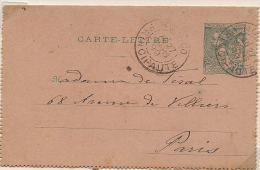 MONACO 1891 Letter Card Used VZ051 - Interi Postali