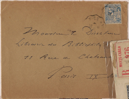 MONACO 1920 Envelope To France VZ201 - Entiers Postaux