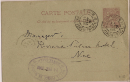 MONACO 1901 Postal Card To France VZ234 - Entiers Postaux