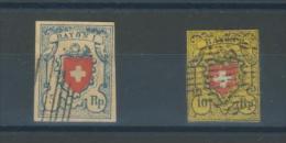 SUISSE      N°   15  ET         20 - 1843-1852 Federale & Kantonnale Postzegels